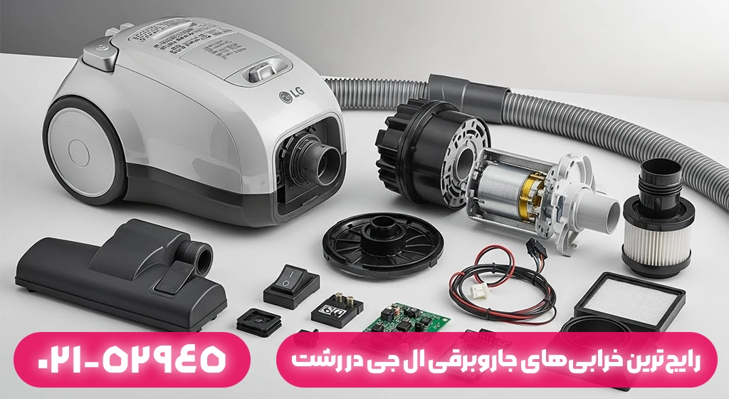 رایج‌ترین خرابی‌های جاروبرقی ال جی در رشت​