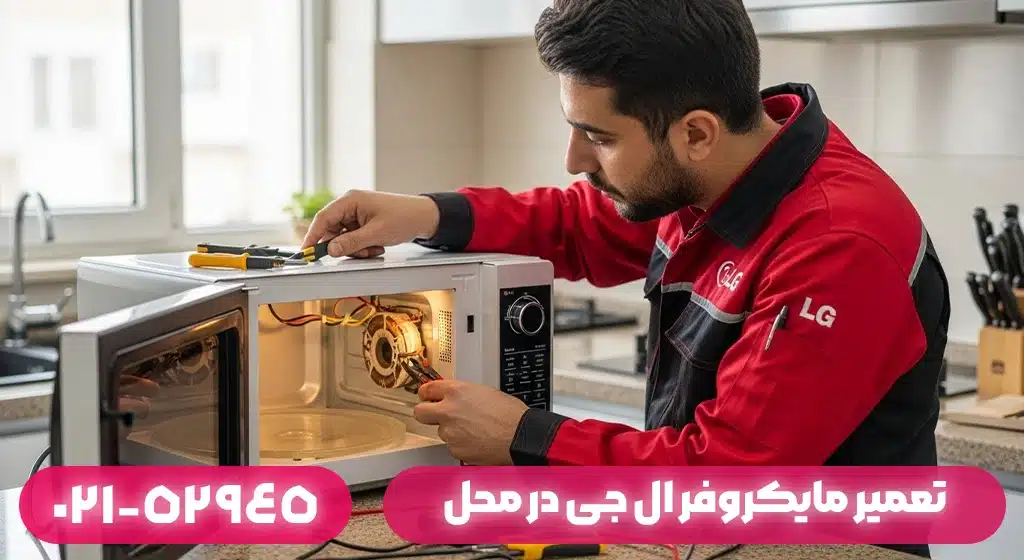 گرم نکردن مایکروفر ال جی در بندر انزلی