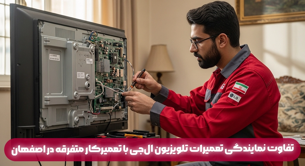 تفاوت نمایندگی تعمیرات تلویزیون ال‌جی با تعمیرکار متفرقه در اصفهان