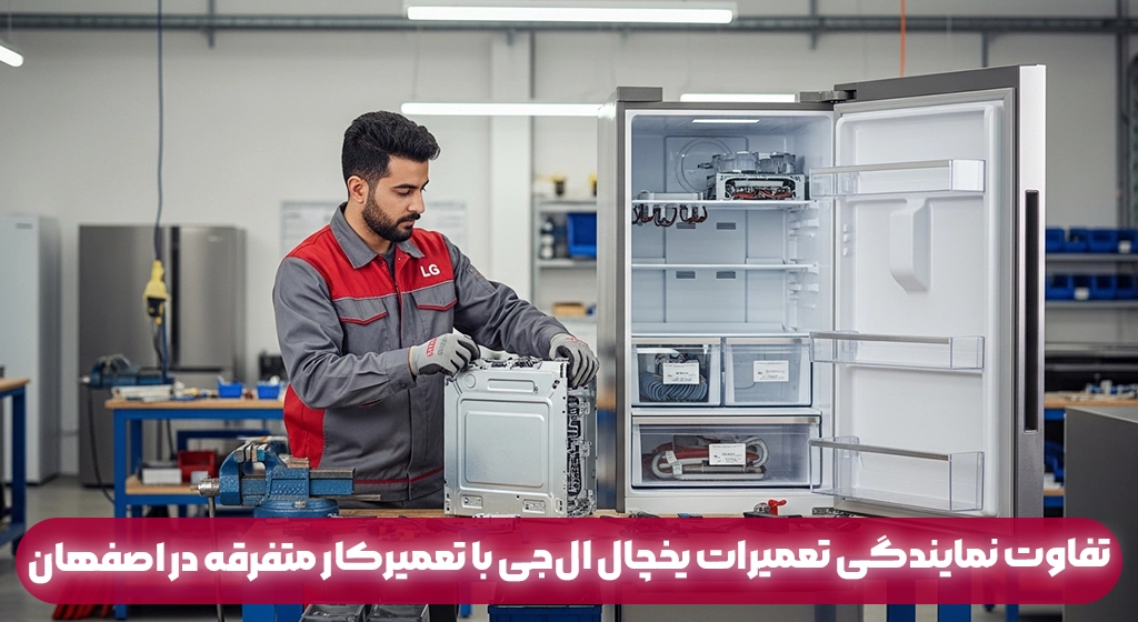 تفاوت نمایندگی تعمیرات یخچال ال‌جی با تعمیرکار متفرقه در اصفهان