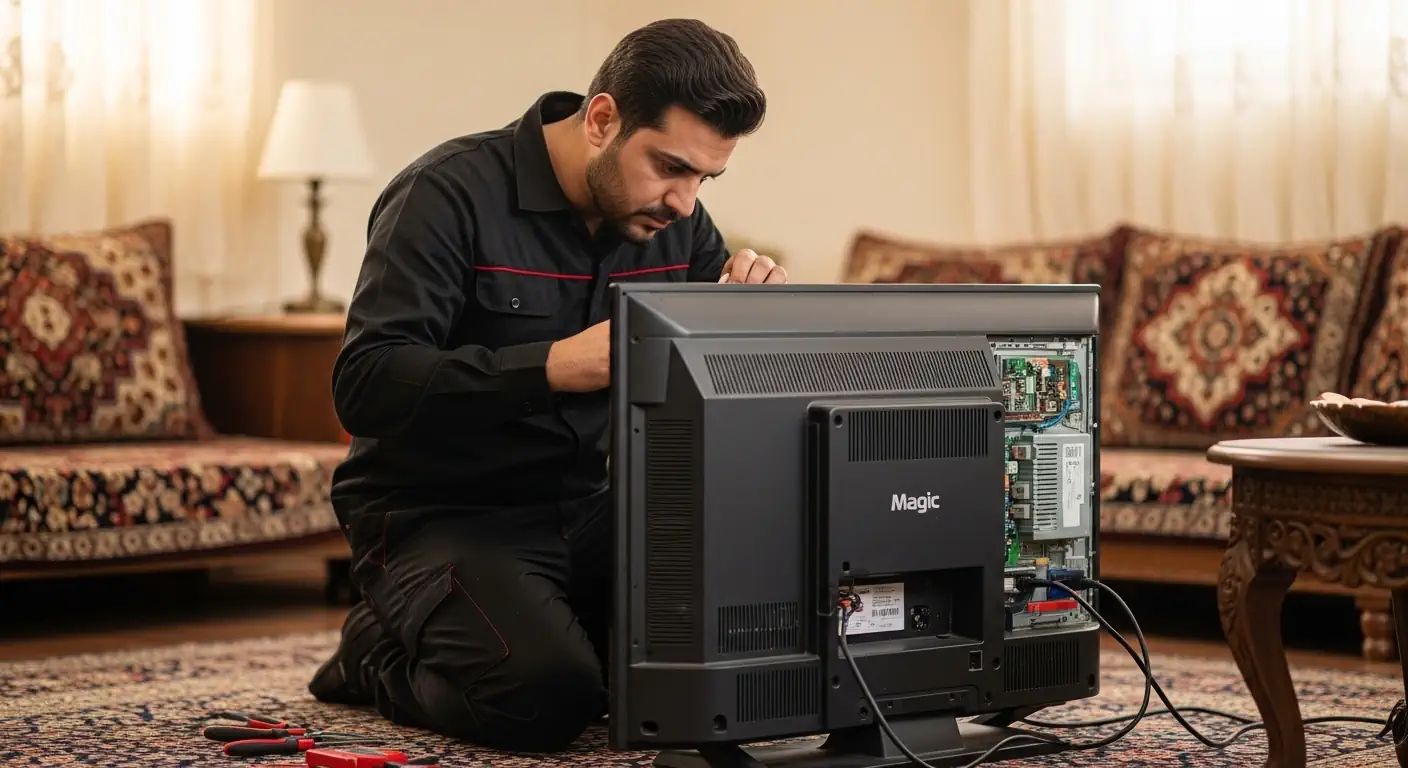 استفاده از قطعات اصلی در نمایندگی تعمیر تلویزیون مجیک